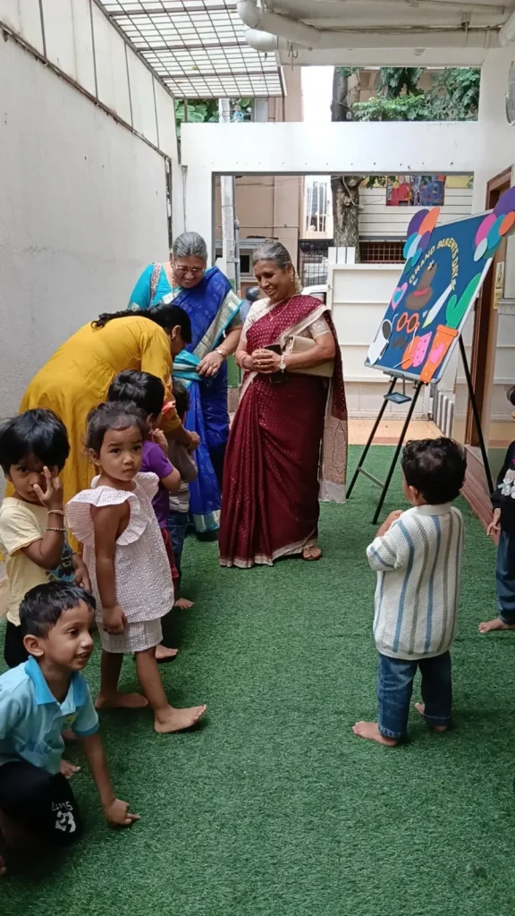 Grandparents day at school at ACE Montessori, Padmanabhanagar, Bangalore